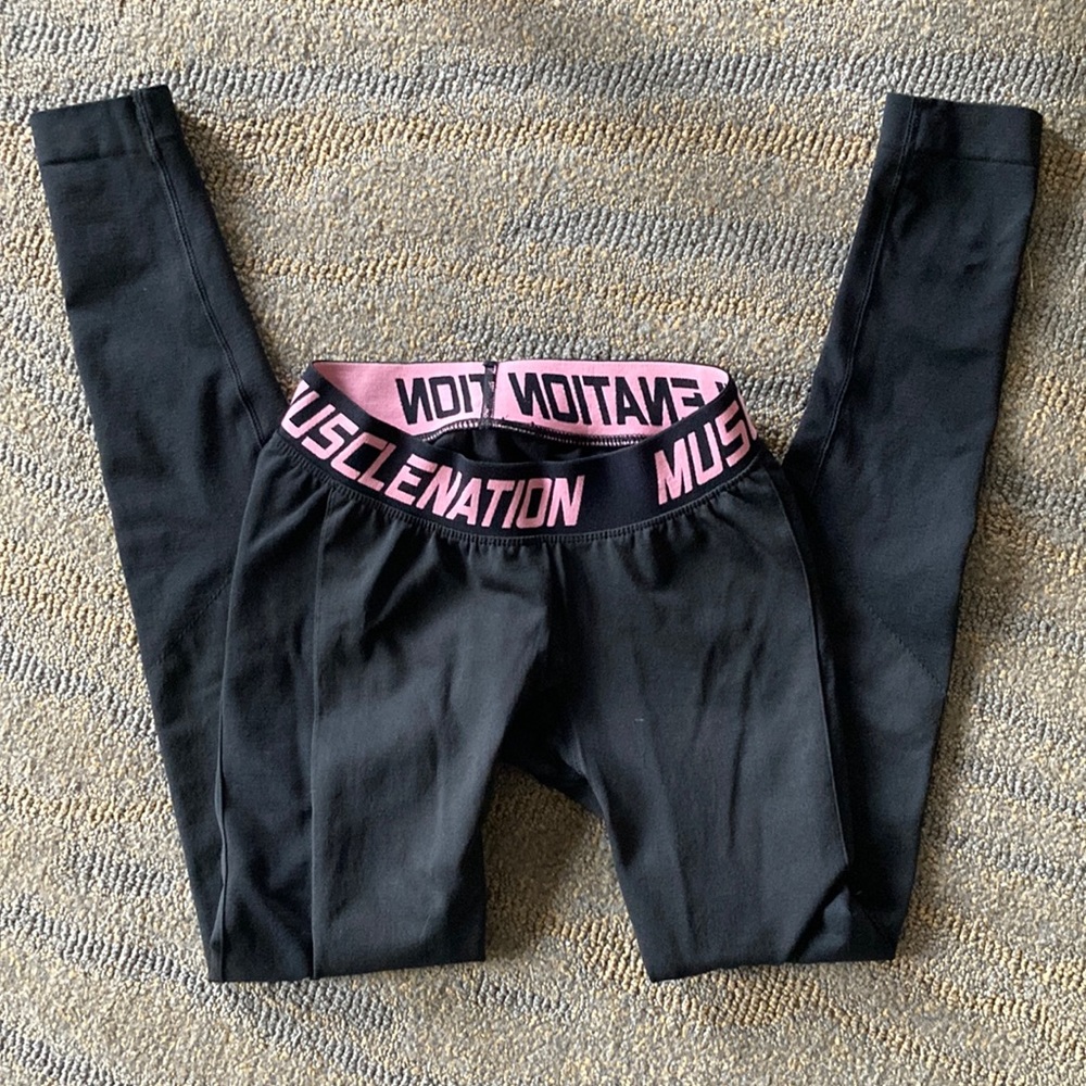 MuscleNation Seamless Logo Waistband Leggings